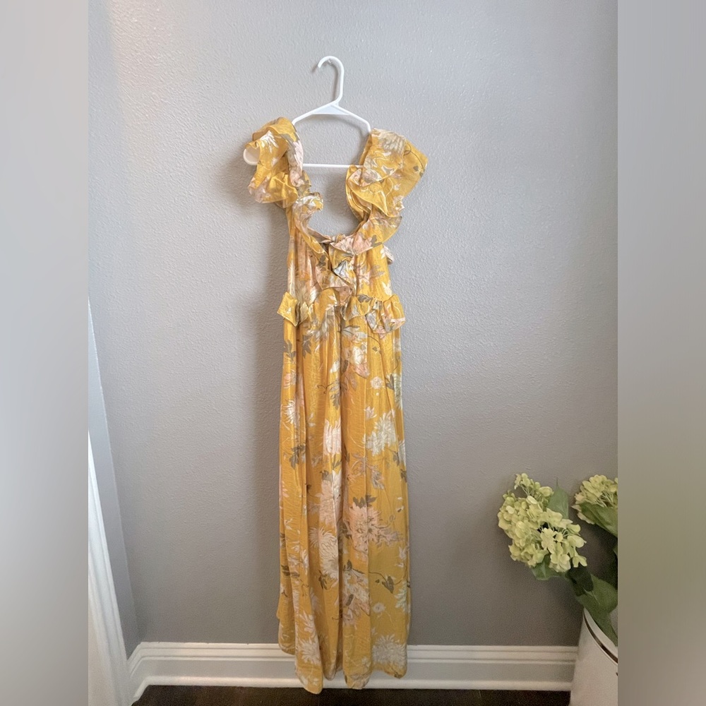 H&M Lovell-Blend Ruffle Dress Size M in Yellow